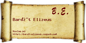Barát Elizeus névjegykártya